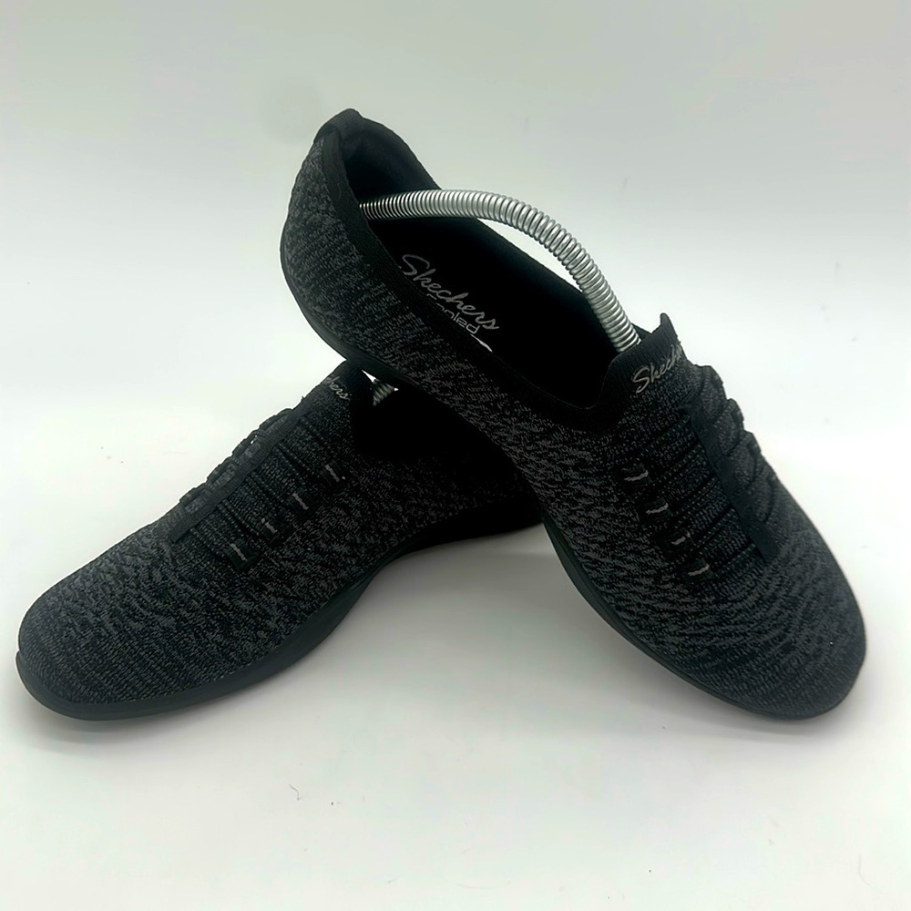 Skechers Women's Black Knit Slip-On Sneakers